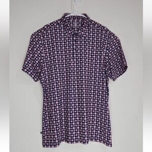 Mizzen Main Versa Polo Shirt Floral Size XL Classic Mens Performance Casual Golf